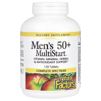 Мультивітаміни для чоловіків 50+, Men's 50+ MultiStart, Natural Factors, 120 таблеток
