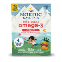 Конфеты в форме рыбок, Nordic Omega-3 Fishies, Nordic Naturals, 300 мг, 36 рыбок