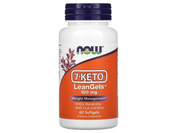 7-Кето, 100 мг, 7-Keto, LeanGels, Now Foods, 60 желатинових капсул