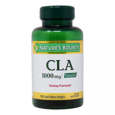 Конъюгированная Линолевая Кислота, Тоналин, 1000 мг, Tonalin, CLA, Nature's Bounty, 50 гелевых капсул