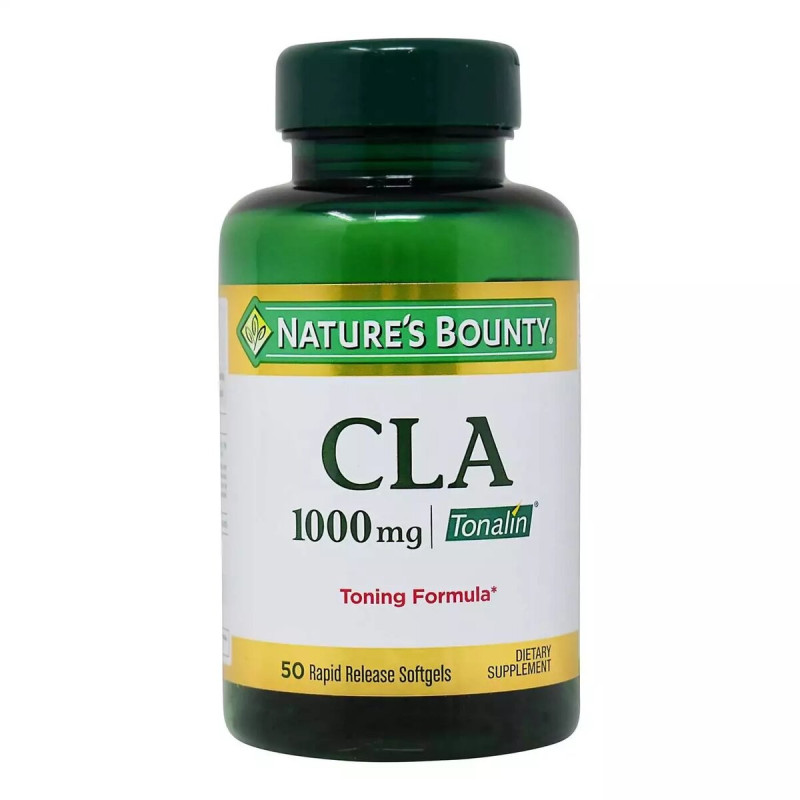 Конъюгированная Линолевая Кислота, Тоналин, 1000 мг, Tonalin, CLA, Nature's Bounty, 50 гелевых капсул