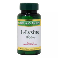 L-Лизин, 1000мг, L-Lysine, Nature's Bounty, 60 каплет.