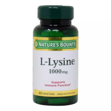 L-Лизин, 1000мг, L-Lysine, Nature's Bounty, 60 каплет.