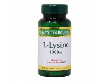 L-Лізин, 1000мг, L-Lysine, Nature's Bounty, 60 каплет