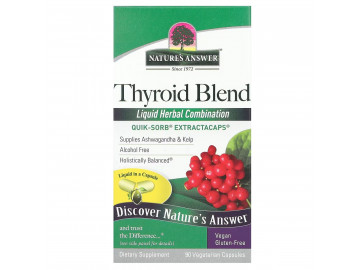 УЦІНКА Суміш для щитовидної залози, Thyroid Blend, Nature's Answer, 90 вегетаріанських капсул (м'ята коробка)
