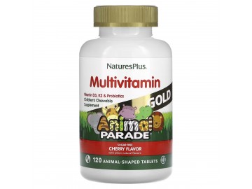 Мультивітаміни для Дітей, Смак Вишні, Animal Parade Gold, Natures Plus, 120 жувальних таблеток