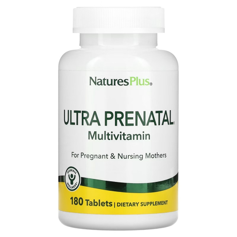 Мультивитамины Ультрапренатальные, Ultra Prenatal Multivitamin, Natures Plus, 180 таблеток