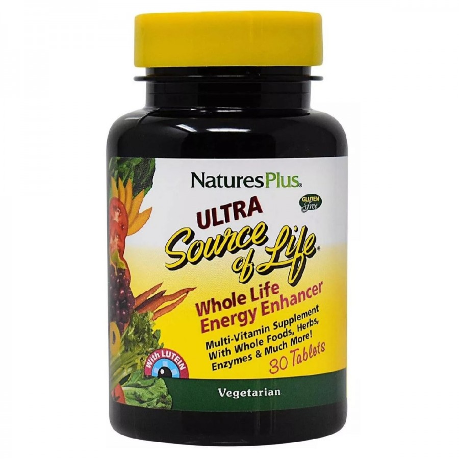 Мультивітаміни з Лютеїном, Ultra Source of Life, Natures Plus, 30 таблеток