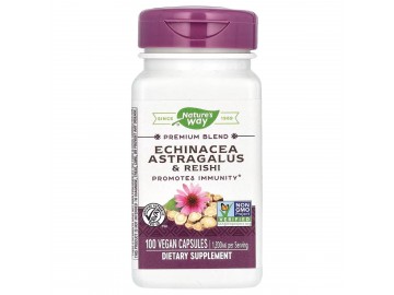 Ехінацея, астрагал та рейші, 1200 мг, Echinacea Astragalus&Reishi, Nature's Way, 100 вегетаріанських капсул