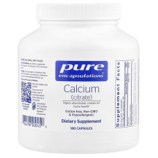 Кальцій цитрат, Calcium Citrate, Pure Encapsulations, 180 капсул