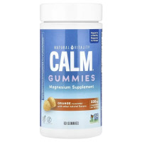Цитрат Магнію, 330 мг, смак апельсину, CALM, Magnesium Supplement, Natural Vitality, 120 жувальних цукерок