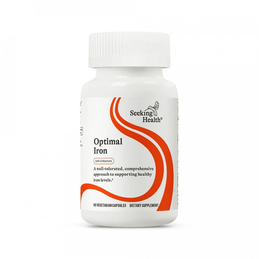 Залізо з кофакторами, 29 мг, Optimal Iron With Cofactors, Seeking Health, 90 вегетаріанських капсул