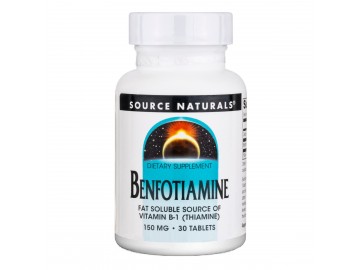 Бенфотіамін, 150 мг, Benfotiamine, Source Naturals, 30 таблеток