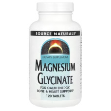 Магній гліцинат, Magnesium Glycinate, Source Naturals, 120 таблеток