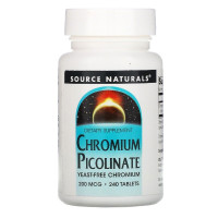 Хром Пиколинат 200мкг, Source Naturals, 240 таблеток