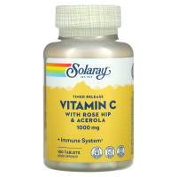 Витамин C Двухфазного Высвобождения, Vitamin C, Solaray, 1000 мг, 100 Таблеток