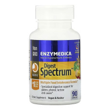 Травные ферменты, Digest Spectrum, Enzymedica, 90 капсул