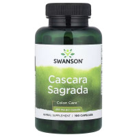 Каскара Саграда, 450 мг, Cascara Sagrada, Swanson, 100 капсул
