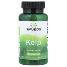 Водорості, Kelp, Swanson, 250 таблеток