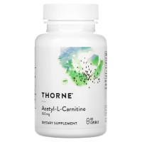 Ацетил-L-карнитин, Acetyl-L-Carnitine, Thorne Research, 60 капсул