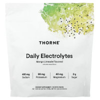Електроліти, смак манго-лаймового лимонаду, Daily Electrolytes, Thorne, 30 стиків