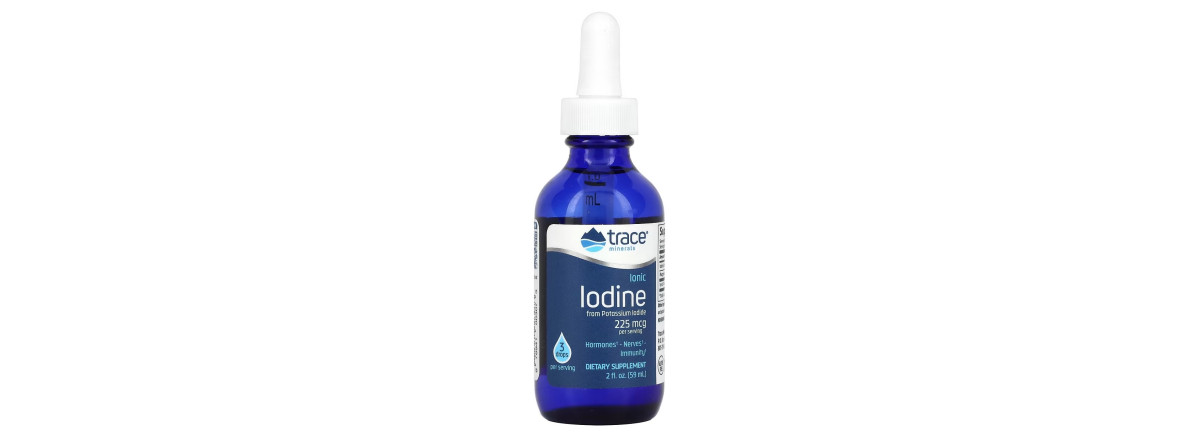 Йод іонний у краплях, 225 мкг, Ionic Iodine, Trace Minerals, 59 мл