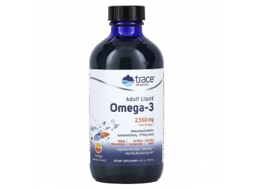 Омега-3, 2550 мг, смак апельсину, Adult Liquid Omega-3, Trace Minerals, 237 мл