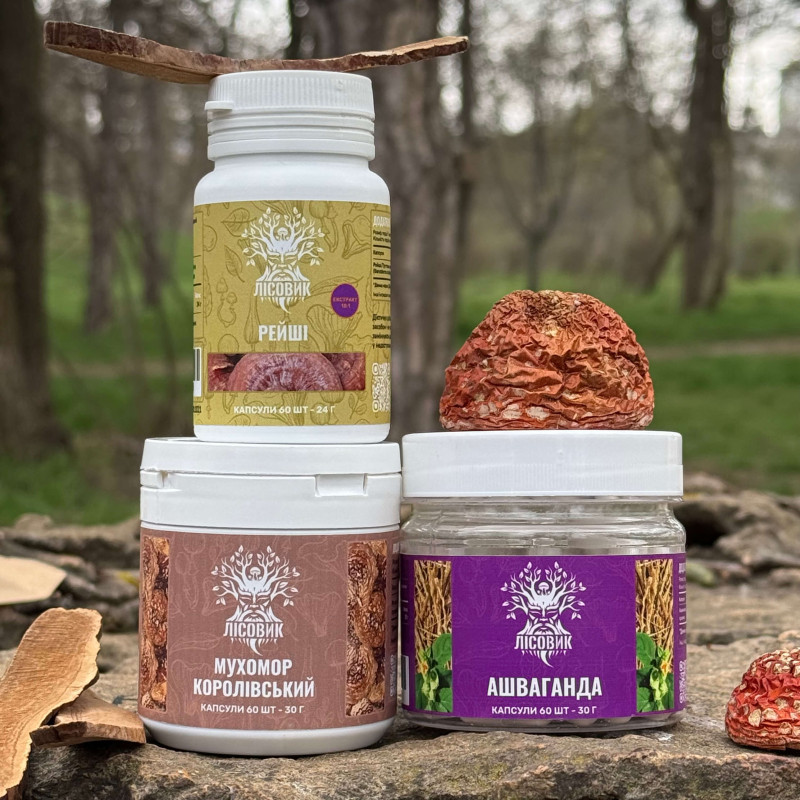 Курс Zen Mood: Для боротьби з тривожністю, апатією та депресією (1 місяць), "Лісовик", 180 капсул