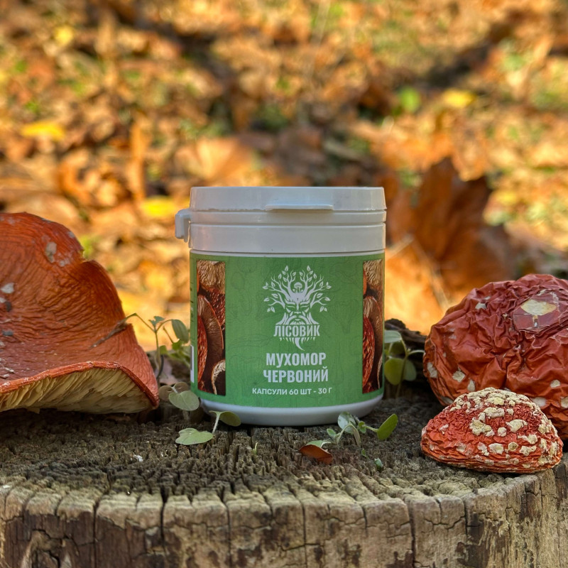 Мухомор червоний, "Лісовик", 60 капсул по 0,5 г