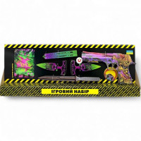 Игровой набор "BIG BOX Orochi", деревянный - резинкострел, ножи, перчатки, брелок