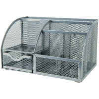 Подставка-органайзер 220*140*130 мм метал., серебристый