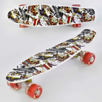 Скейт "Best Board", доска = 55 см, колеса PU, светло, d = 6 см.