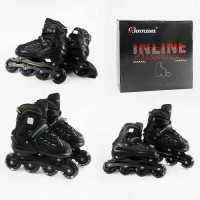 Ролики 5962-15 L размер 39-42 (6) колеса PU, d – 7.6 см, стелька 24-27 см, алюминиевая рама, подсветка колес, подшипник ABEC-7, в коробке