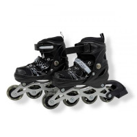 Ролики колеса PVC размер L (38-41) в сумке (ЧЕРНЫЕ)