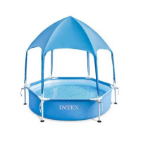 Intex Бассейн каркасный 183x38см, Объем бассейна: 700л, от 3-х лет, CANOPY METAL FRAME POOL, вес 8,8 кг