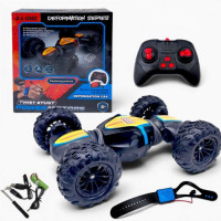 Машина на радіокеруванні "POWERMOTORS" (акум, 2 пульти керування) у короб.26*29*8,5см (БЛАКИТНИЙ)