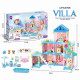 Домик Villa, гирлянда, горка, басейн, мебель, кукла