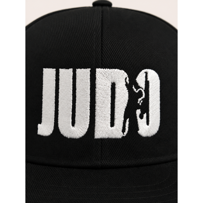 Чорна бейсболка TM KINTAYO з вишивкою JUDO/ДЗЮДО, з прямим козирком