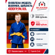 Синє дитяче кімоно для хлопчиків, дзюдо, TM BUDOGI серія BEGINNER - оновлена модель, 110 розмір, щільність 400 гр/м.кв.