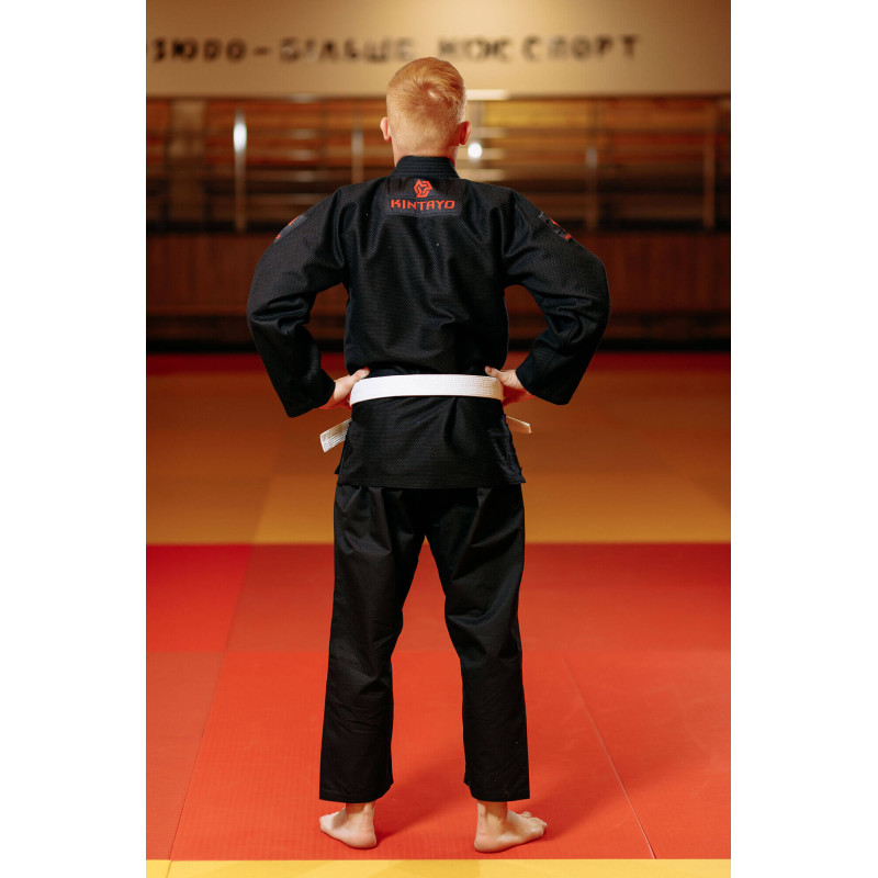 Кімоно для джиу - джитсу чорне, TM "Kintayo", 160 зріст, щільність 450 гр/м.кв.