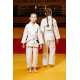 Белое детское кимоно для девочек, джиу-джитсу, TM BUDOGI, рост 140 см, плотность 350 гр/м.кв.