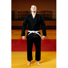 Чорне кімоно для хлопців/чоловіків, джиу-джитсу, TM BUDOGI, зріст 160 см, щільність 450 гр/м.кв.