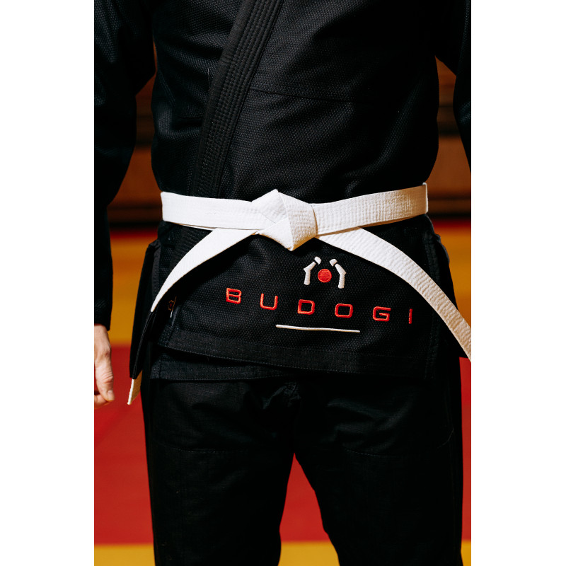 Чорне кімоно для хлопців/чоловіків, джиу-джитсу, TM BUDOGI, зріст 160 см, щільність 450 гр/м.кв.