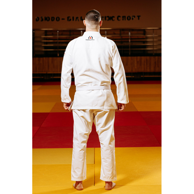 Біле кімоно для хлопців/чоловіків, джиу-джитсу, TM BUDOGI, зріст 170 см, щільність 450 гр/м.кв.