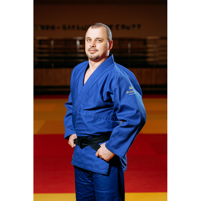 Синє кімоно для хлопців/чоловіків, дзюдо, TM BUDOGI серія ADVANCED, зріст 160 см, щільність 500 гр/м.кв.