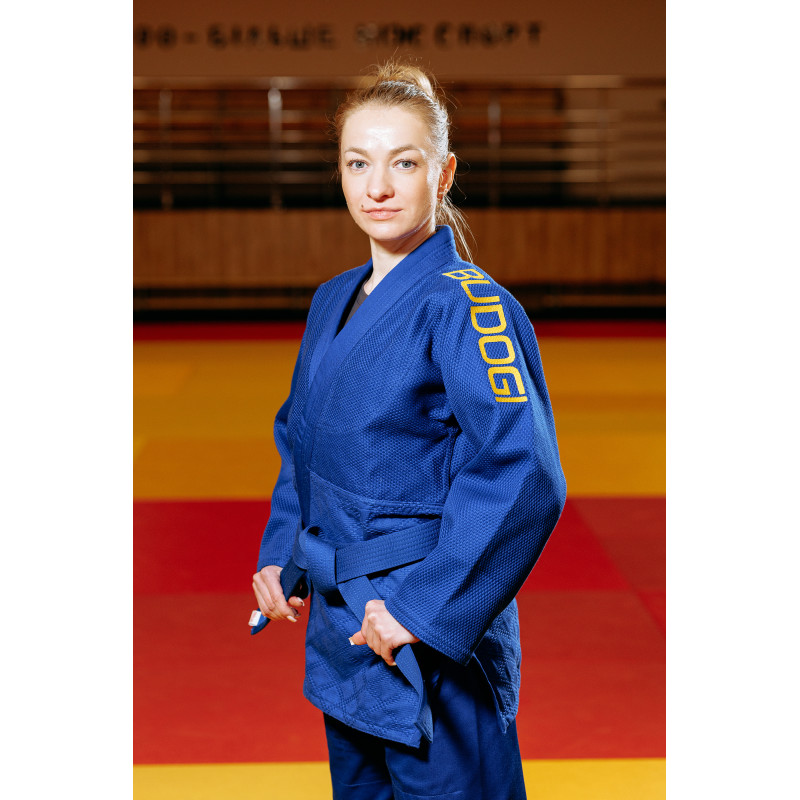 Синє кімоно для дівчат/жінок, дзюдо, TM BUDOGI серія PRO - оновлена модель, 190 розмір, щільність 720 гр/м.кв.