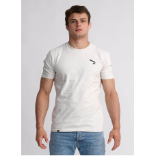 Світло-сіра футболка IPPON GEAR BIG PRINT з логотипом, Розмір M, 100% органічна бавовна