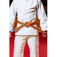 Помаранчево-зелений пояс для дзюдо ТМ "Kintayo", 160 зріст