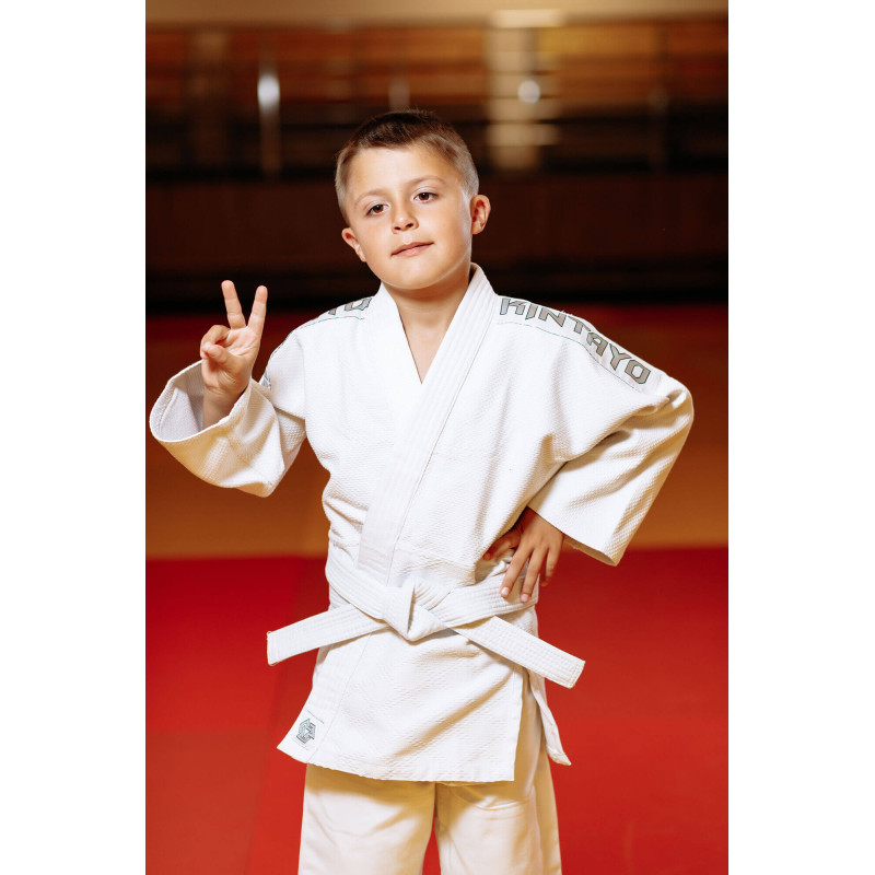 Кімоно для дзюдо біле, TM "Kintayo" Yuko, 140 зріст, щільність 450 гр/м.кв.
