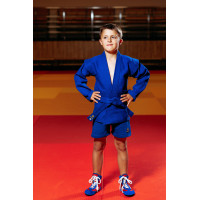 Форма для самбо (самбовка) TM "Kintayo", Зріст 135 см, Щільність 550 гр/м², Бавовна, Поліестер, Синій
